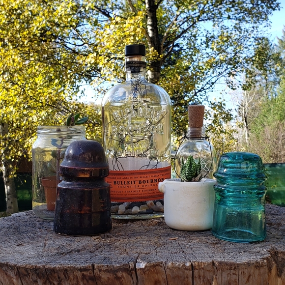 Orange String Light Bullet Burbon Bottle Luminaire - Picture 2 of 6